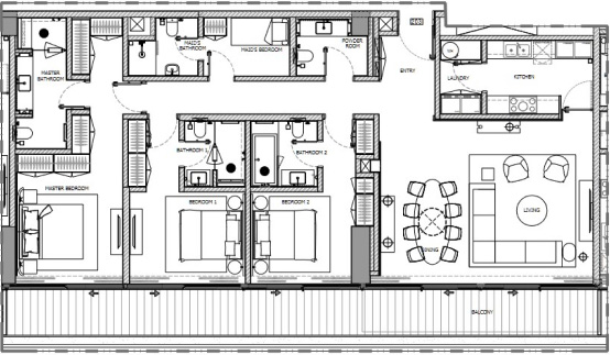 Terrace Level Riviera Dubai Apartments Floor Plan