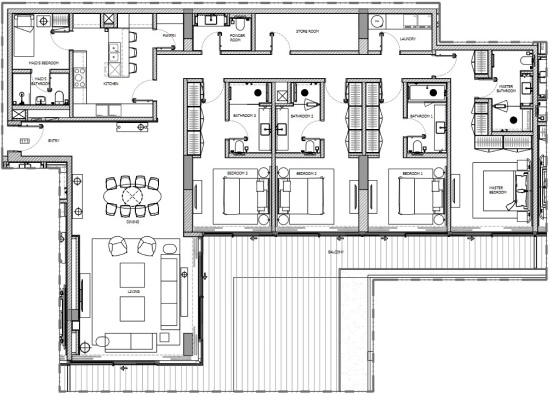 Penthouse Riviera Dubai Apartments Floor Plan